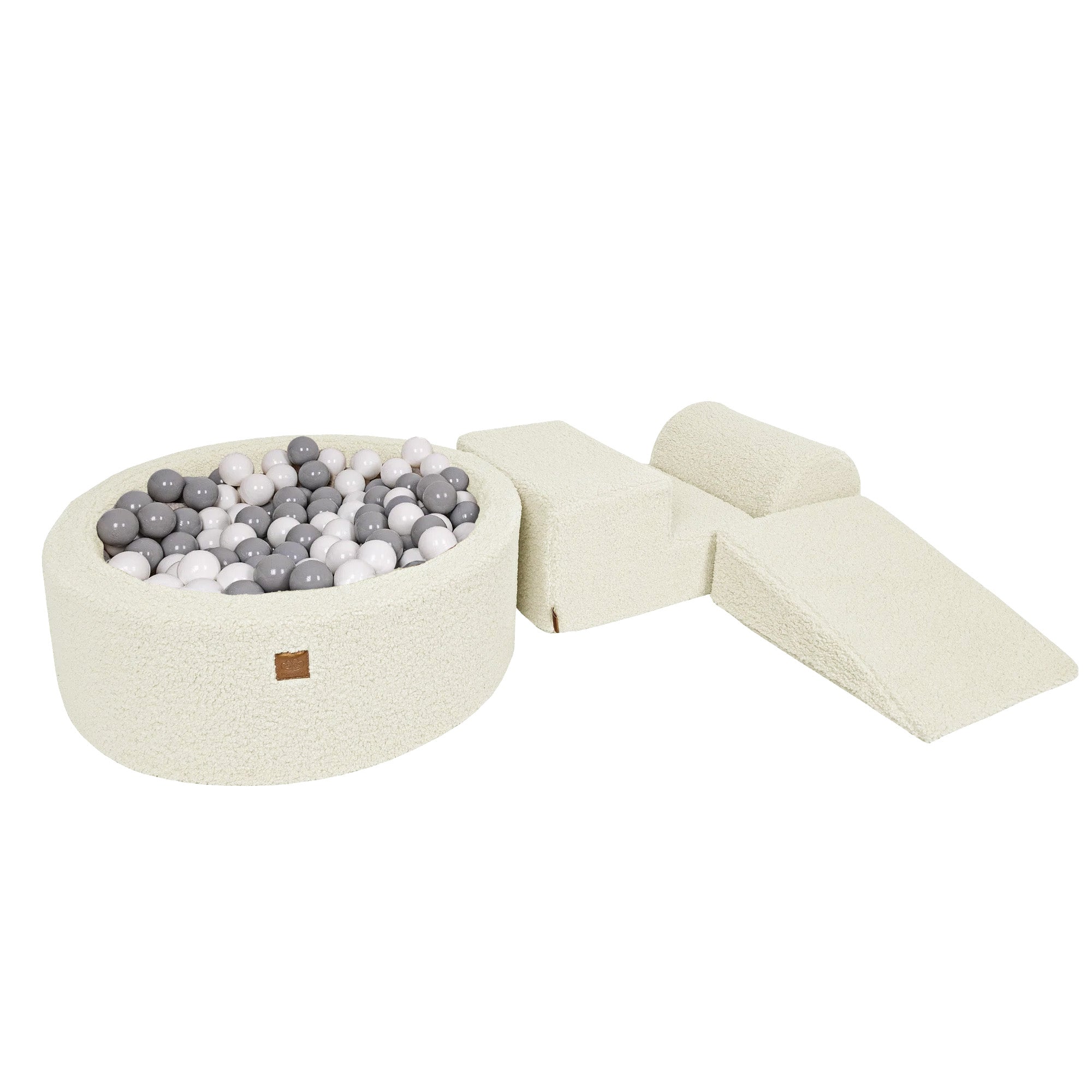 Bearly Kids Foam Klimblokken Crème - Baby Zachte Speelset | Ballen om uit te kiezen