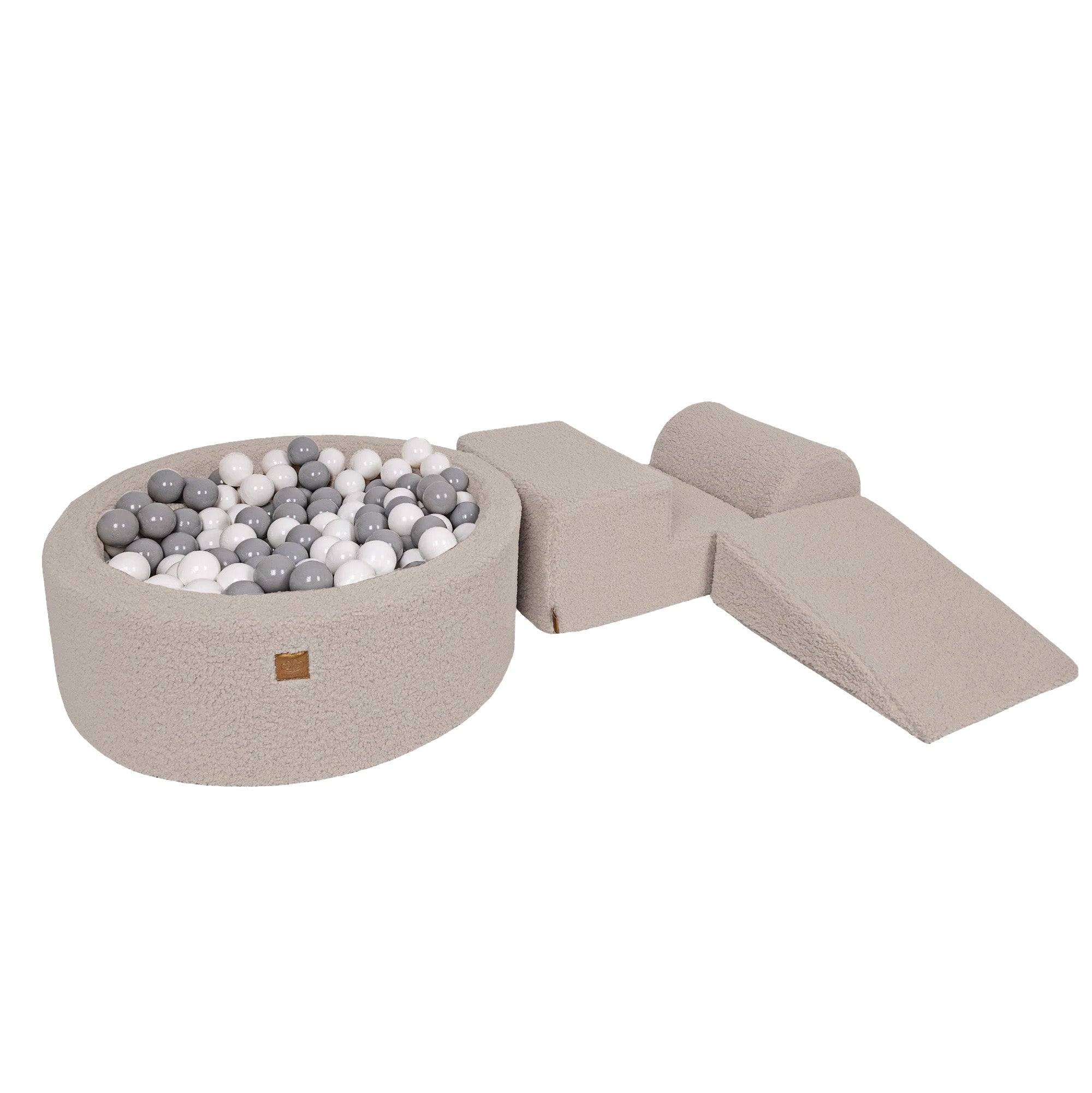 Bearly Kids Foam Klimblokken Lichtgrijs - Baby Zachte Speelset | Ballen om uit te kiezen