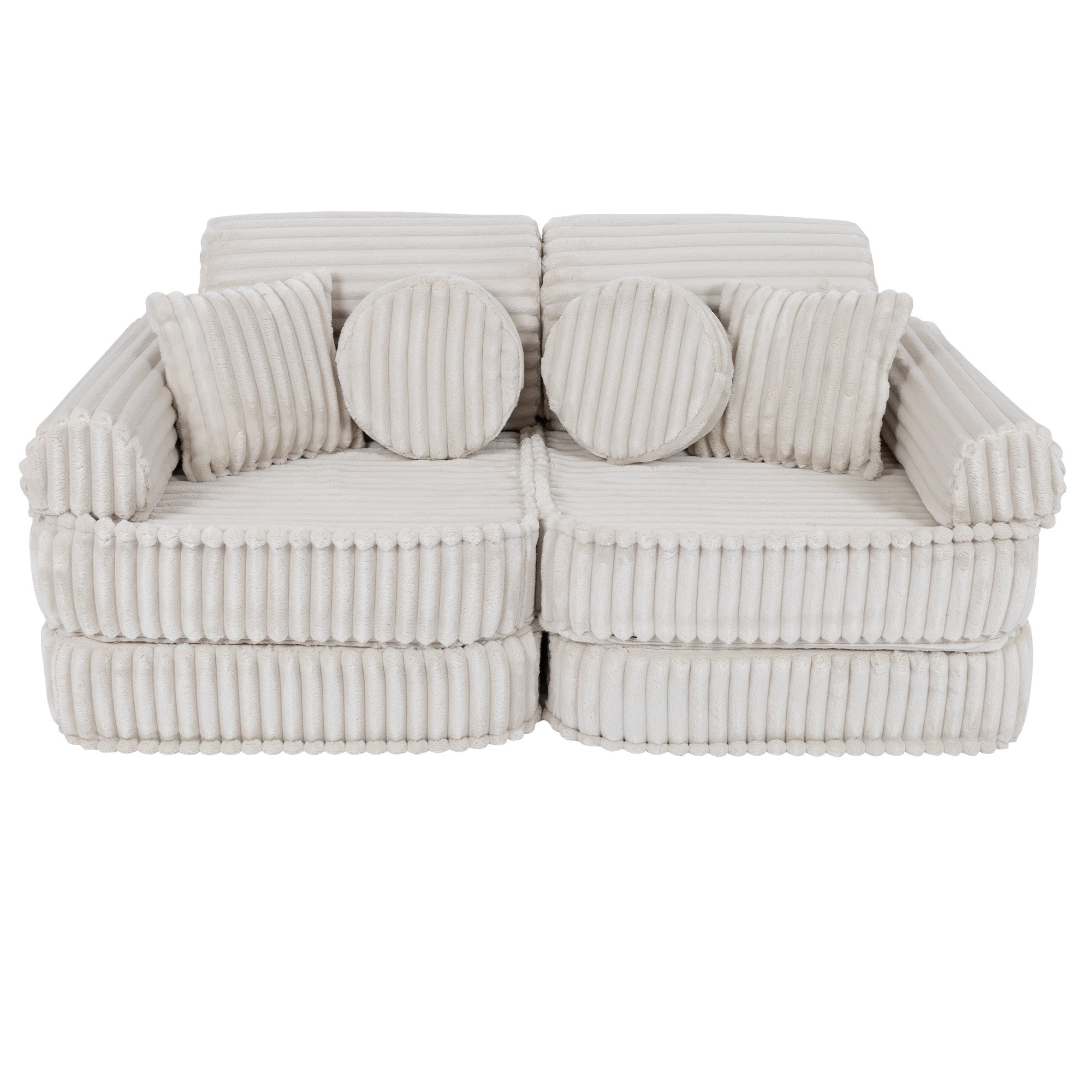 Meowbaby Churros Pocket Sofa Plus Cotton Candy White